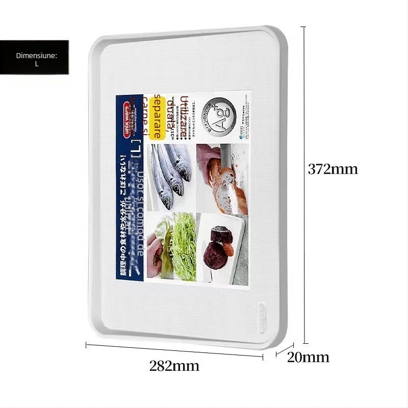 Asvel Tocător dublu fațetat din PP, antibacterian și rezistent la mucegai, pentru bucătărie