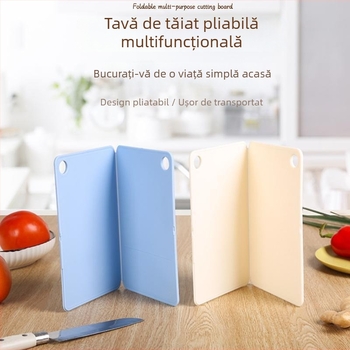 Placă pliabilă de tăiat în stil japonez — compactă din plastic, portabilă, antibacteriană și rezistentă la mucegai, pentru tăierea fructelor, călătorii, camping și pregătirea hranei pentru bebeluși