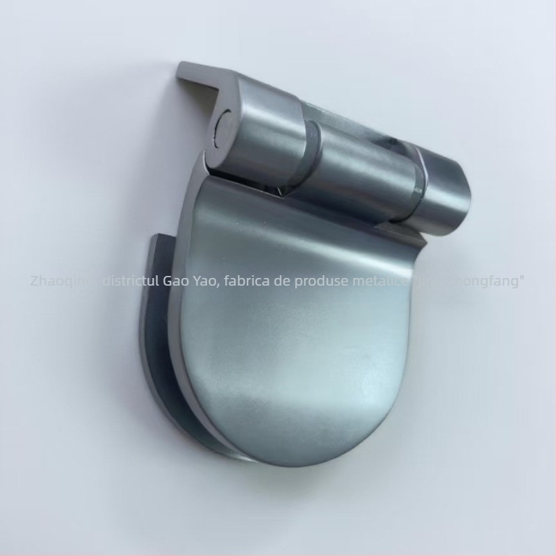 Balama pentru ușă de sticlă, model E-23, aliaj de zinc, balama subțire obișnuită, suprafață lustruită, grosime 4 mm