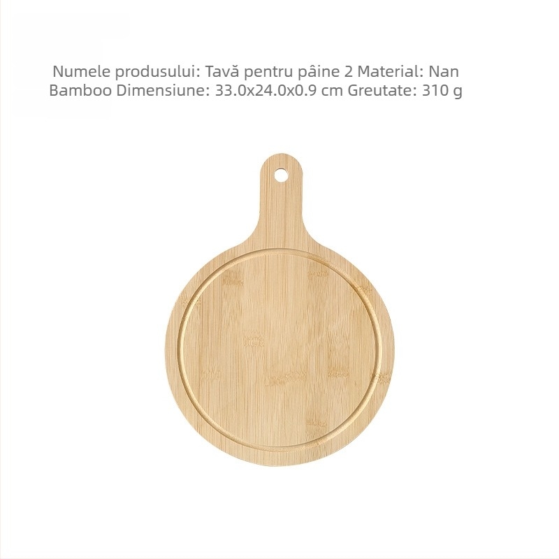 Tocător din bambus – rotund și pătrat, anti-derapant, pentru uz casnic, stil modern