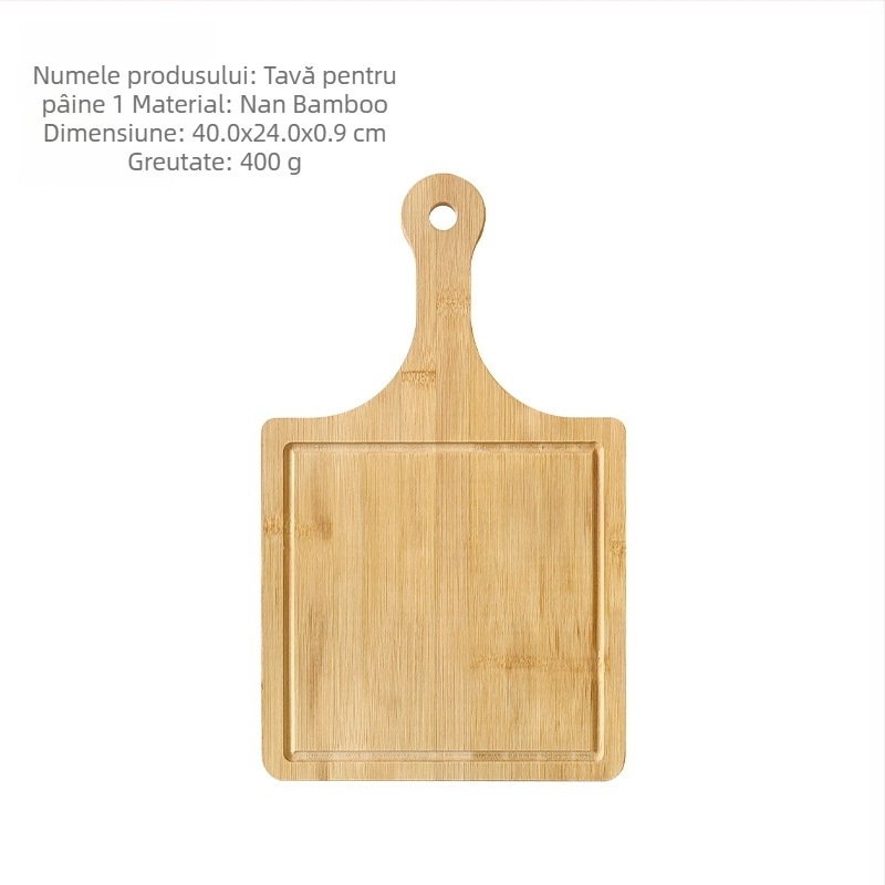 Tocător din bambus – rotund și pătrat, anti-derapant, pentru uz casnic, stil modern