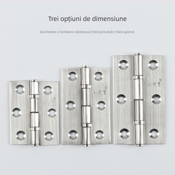 Balama din oțel inoxidabil cu rulment pentru uși de dulap – Finisaj periat, design modern