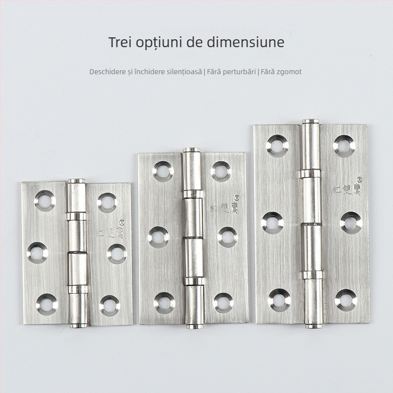 Balama din oțel inoxidabil cu rulment pentru uși de dulap – Finisaj periat, design modern