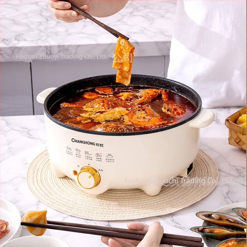 Changhong Oală Electrică pentru Hot Pot și Taitei – All-in-One, Multifuncțională, Capacitate 4–5 L, Putere 1200–1500 W, Vas interior din aliaj, Protecție anti-uscare, Control mecanic, 220 V