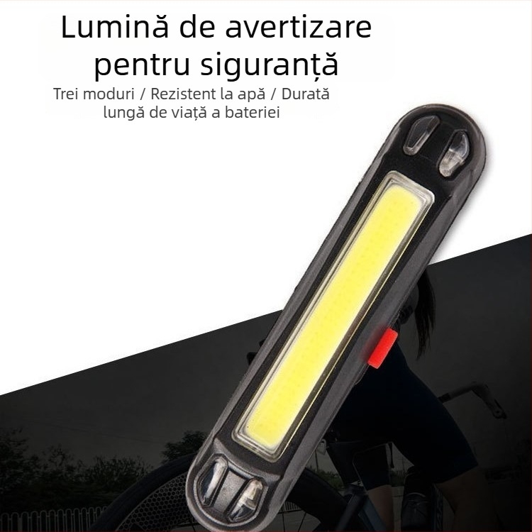 Lumină spate pentru bicicletă cu lumină de avertizare bicromată pentru plimbări nocturne – model K-WD-048, montaj prin clic, capacitate baterie: 1
