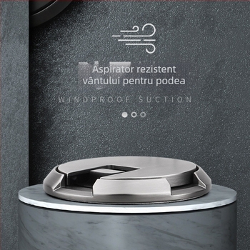 Stopper mecanic pentru ușă cu aspirație pe podea, fără găurire, aliaj de zinc, electroplacare, montare pe podea, control manual