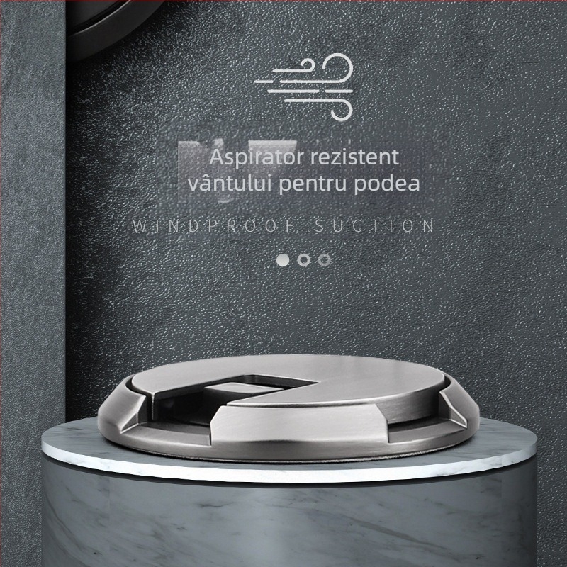 Stopper mecanic pentru ușă cu aspirație pe podea, fără găurire, aliaj de zinc, electroplacare, montare pe podea, control manual