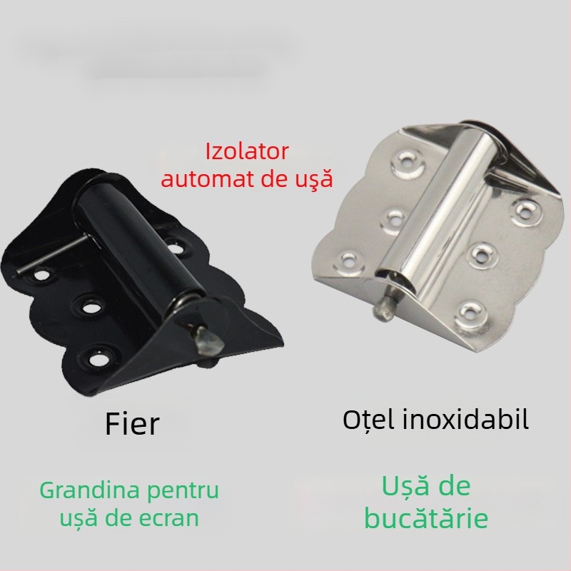 Balama pentru ușă de plasă cu arc, din oțel inox, închidere automată, tip fluture