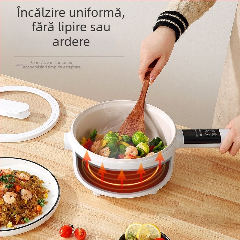 Aragaz electric cu vas multifuncțional integrat, vas interior din oțel inoxidabil, control microcomputer, izolație, capacitate 2,1–4 L pentru 2–3 persoane