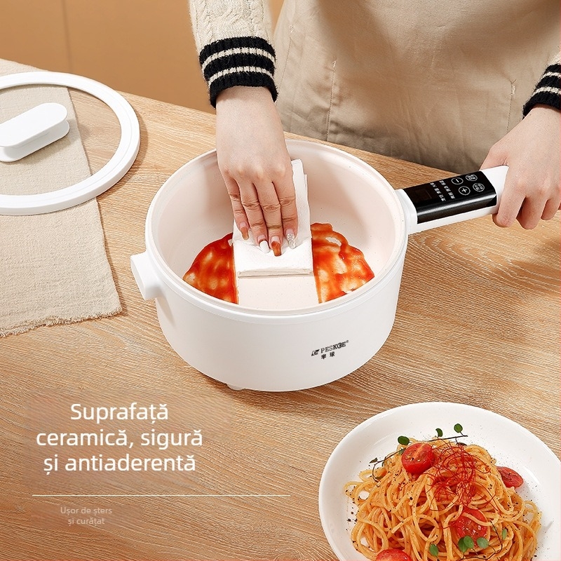 Aragaz electric cu vas multifuncțional integrat, vas interior din oțel inoxidabil, control microcomputer, izolație, capacitate 2,1–4 L pentru 2–3 persoane