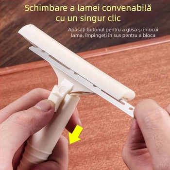 Lamă specializată pentru îndepărtarea părului de porc — oțel inoxidabil, nu necesită ascuțire, pentru păr, piele, copite, piele moartă și grăsime