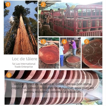 tocător din lemn masiv, rotund, pentru uz casnic, stil modern minimalist