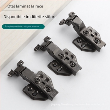 Balama cu cadru din aluminiu, amortizare hidraulică pentru uși de garderobă și dulapuri, oțel laminat la rece, placare nichel/cupru, cod produs 661