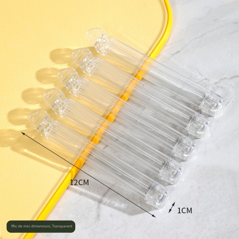 Xihui Clip de sigilare transparent pentru gustări — 5-pack, sigiliu pentru pungi de bucătărie, ceai și pudră de lapte (Stil modern minimalist)