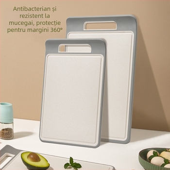 Tocător din paie de grâu, cu două fețe, anti-derapant, bacteriostatic și rezistent la mucegai, bucătărie