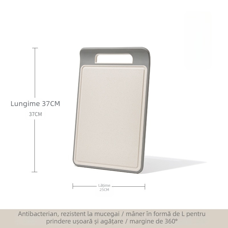 Tocător din paie de grâu, cu două fețe, anti-derapant, bacteriostatic și rezistent la mucegai, bucătărie