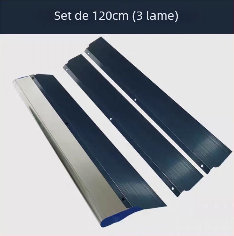 Șpaclu plat pentru curățarea cenușei, bază din oțel inoxidabil, mâner din aliaj de aluminiu, model QL001