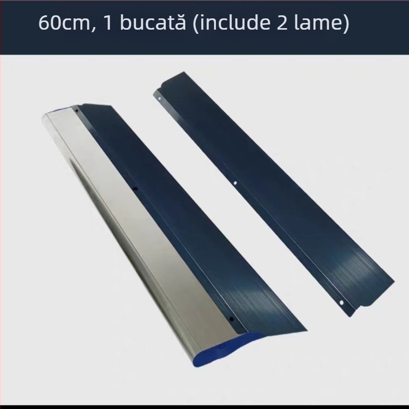 Șpaclu plat pentru curățarea cenușei, bază din oțel inoxidabil, mâner din aliaj de aluminiu, model QL001