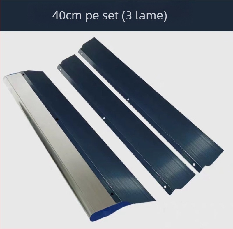 Șpaclu plat pentru curățarea cenușei, bază din oțel inoxidabil, mâner din aliaj de aluminiu, model QL001
