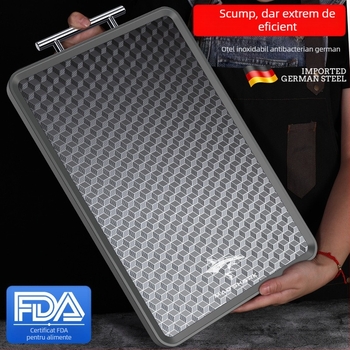 Crazy Shark Tocător din oțel inoxidabil – dublă față, stil modern minimalist, lansare 2021