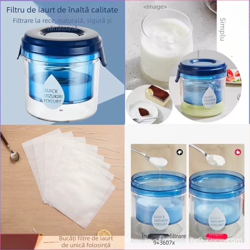 Filtru de iaurt cu separator de zer, capacitate mare, din plastic, personalizabil, lansat în 2024
