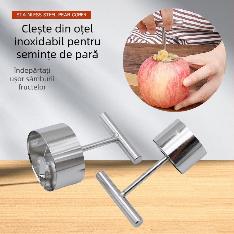Îndepărtător de sâmburi pentru pere, din oțel inoxidabil 304, modelul 8537, brand Chuji Qixiu, divizor de fructe, stil modern minimalist