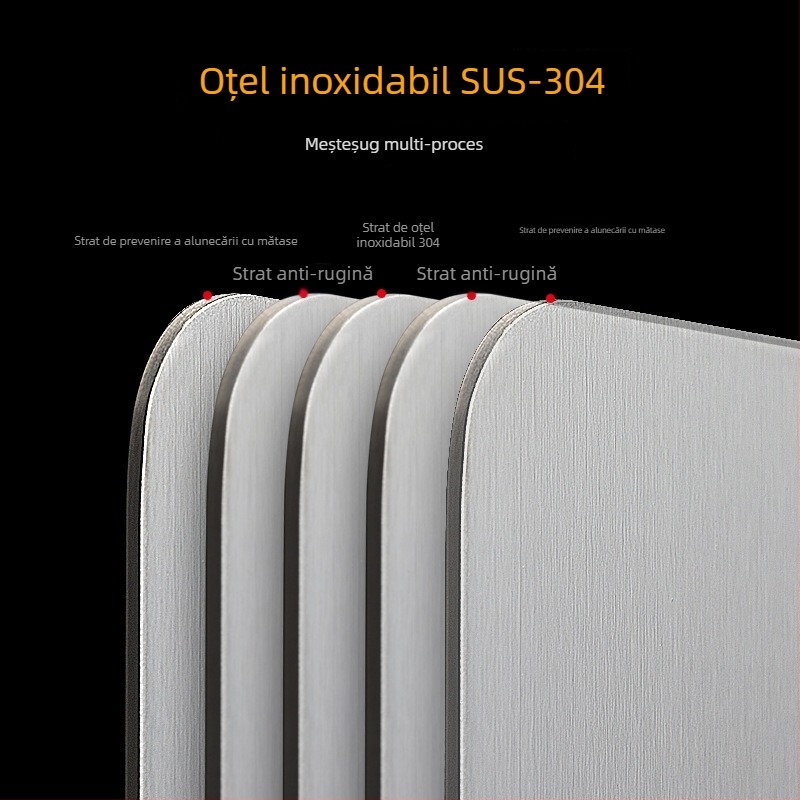 Tocător din oțel inoxidabil – antibacterian și rezistent la mucegai, pentru uz casnic, stil modern minimalist
