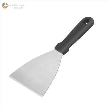 Set de 3 piese din oțel inoxidabil pentru Teppanyaki, cu spatulă și presă pentru carne