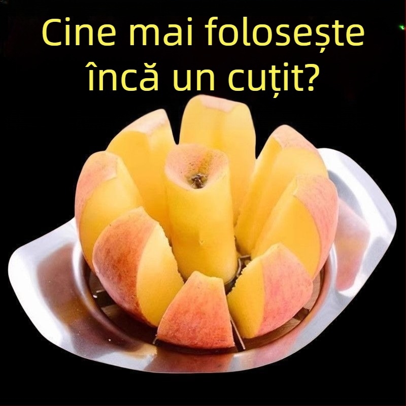 Feliator din oțel inoxidabil pentru mere și pere, cu îndepărtare a miezului, divizor de fructe multifuncțional pentru uz casnic