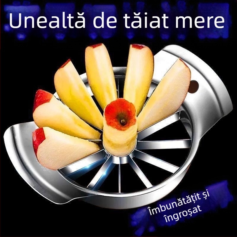 Feliator din oțel inoxidabil pentru mere și pere, cu îndepărtare a miezului, divizor de fructe multifuncțional pentru uz casnic