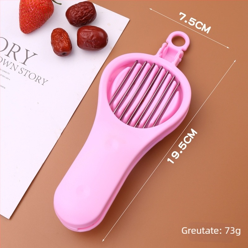 Dispozitiv cu două funcții pentru coring și feliere fructe – oțel inoxidabil + PP, categorie divizor de fructe, lansat în 2022