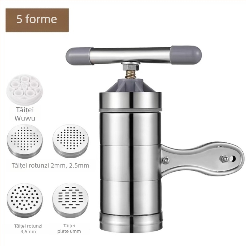 Presă manuală pentru aluat, din oțel inoxidabil, instrument pentru tăiței — Chibei