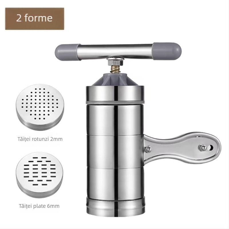 Presă manuală pentru aluat, din oțel inoxidabil, instrument pentru tăiței — Chibei