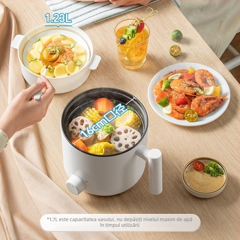 Gătitor electric Midea cu vas interior antiaderent, capacitate până la 2 L, pentru 2–3 persoane, control prin buton, model XZE1613