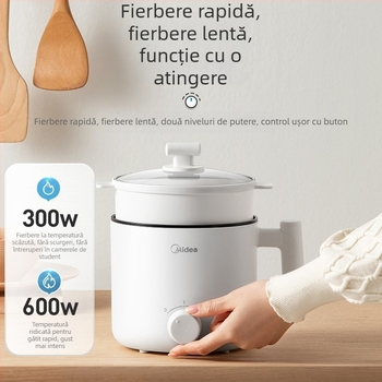 Gătitor electric Midea cu vas interior antiaderent, capacitate până la 2 L, pentru 2–3 persoane, control prin buton, model XZE1613
