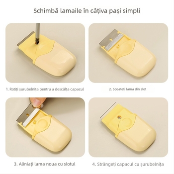 Racletă de curățare multifuncțională - portabilă pentru bucătărie și baie, degresare și curățare a sticlei, din plastic, stil modern minimalist