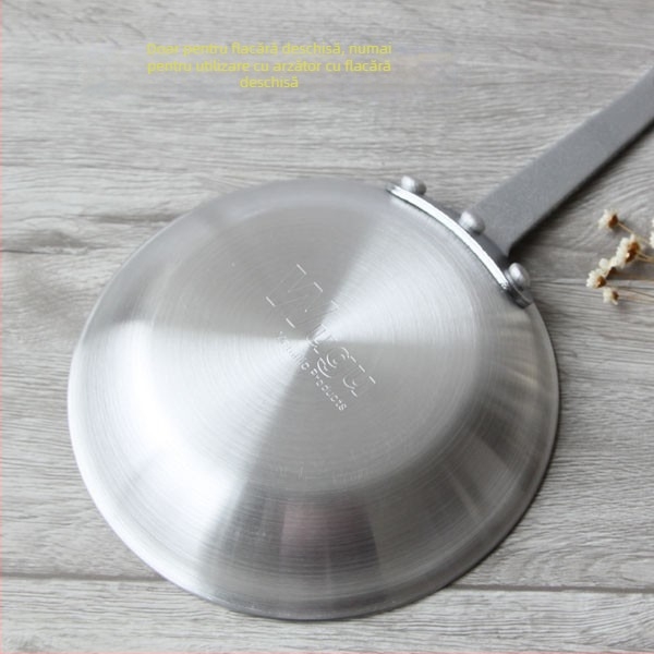 Tigaie din aliaj de aluminiu, fără acoperire, cu bază unică, compatibilă cu toate plitele