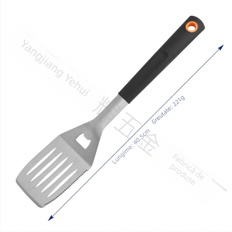 YEHUI set de unelte pentru grătar din oțel inoxidabil, cu perie, furcă, spatulă și clips; design modern minimalist