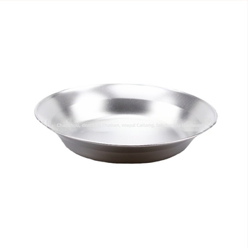 Farfurie de camping din oțel inoxidabil 304 – portabilă, cu utilizare dublă, model oml-0008, pentru o persoană, cu logo imprimat