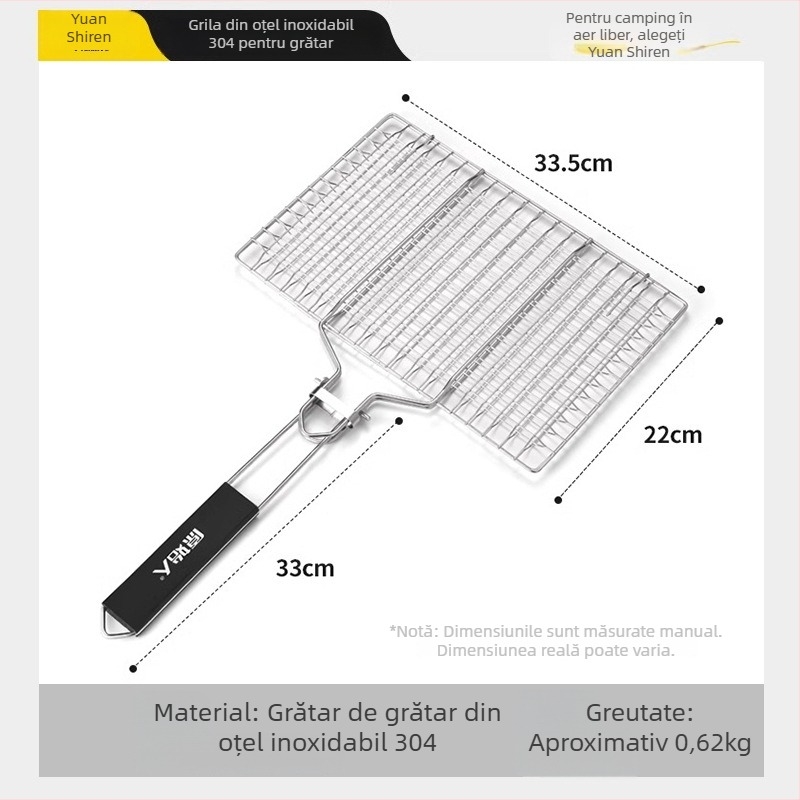 Clești pentru grătar – clip pentru pește și legume din oțel inoxidabil 304, pentru grătare în aer liber, design modern minimalist, set complet