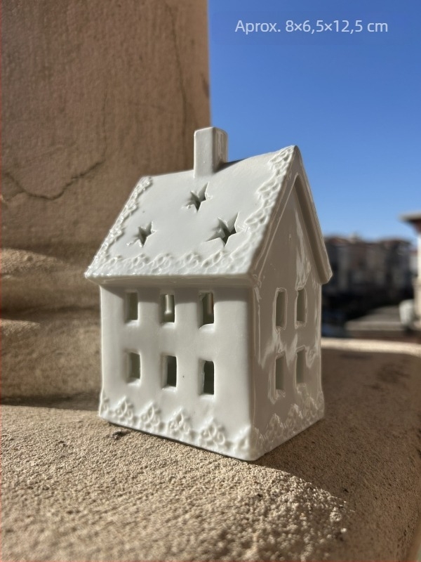 Casă ceramică în stil nordic pentru lampă de noapte, acvariu și decor de curte