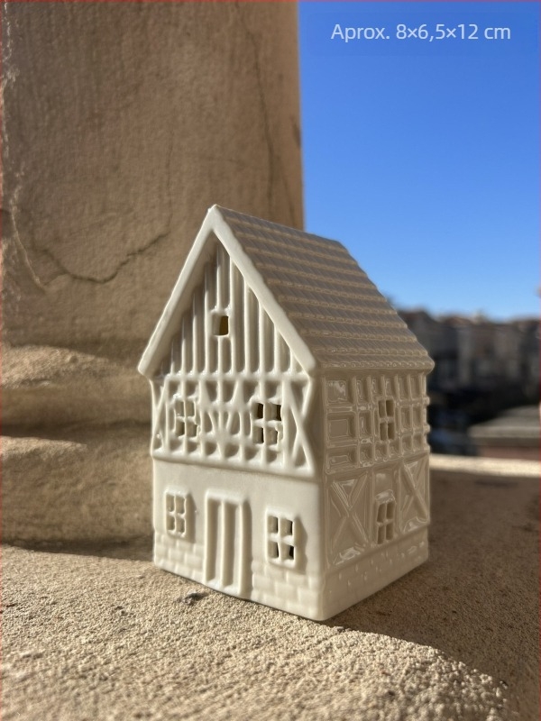 Casă ceramică în stil nordic pentru lampă de noapte, acvariu și decor de curte