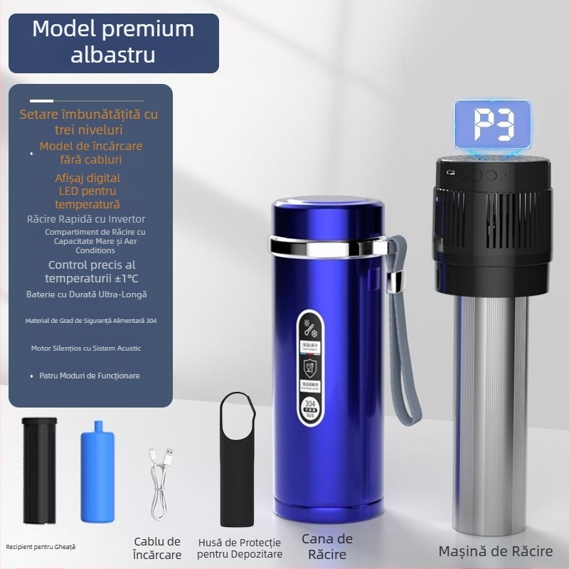 Cutie portabilă de răcire pentru insulină și medicamente, răcire termoelectrică, 5 L capacitate, reîncărcabilă