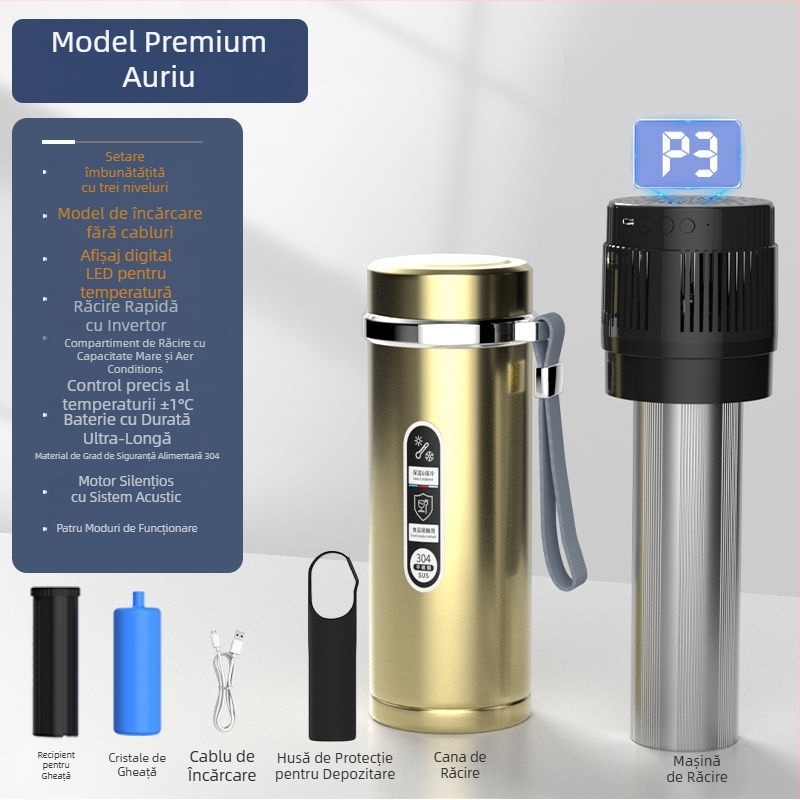 Cutie portabilă de răcire pentru insulină și medicamente, răcire termoelectrică, 5 L capacitate, reîncărcabilă