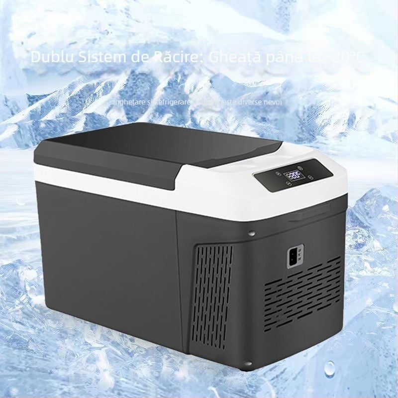 Ice King frigider cu compresor pentru auto, 12V/24V, utilizare dublă pentru mașină și casă, 11–15L, 40W, răcire la -20°C