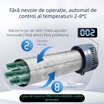 Răcitor pentru insulină cu răcire pe bază de semiconductori - Mini frigider portabil, reîncărcabil, destinat medicamentelor hormonale, capacitate 5 L, putere 10 W, brand Mynew/Mainiu