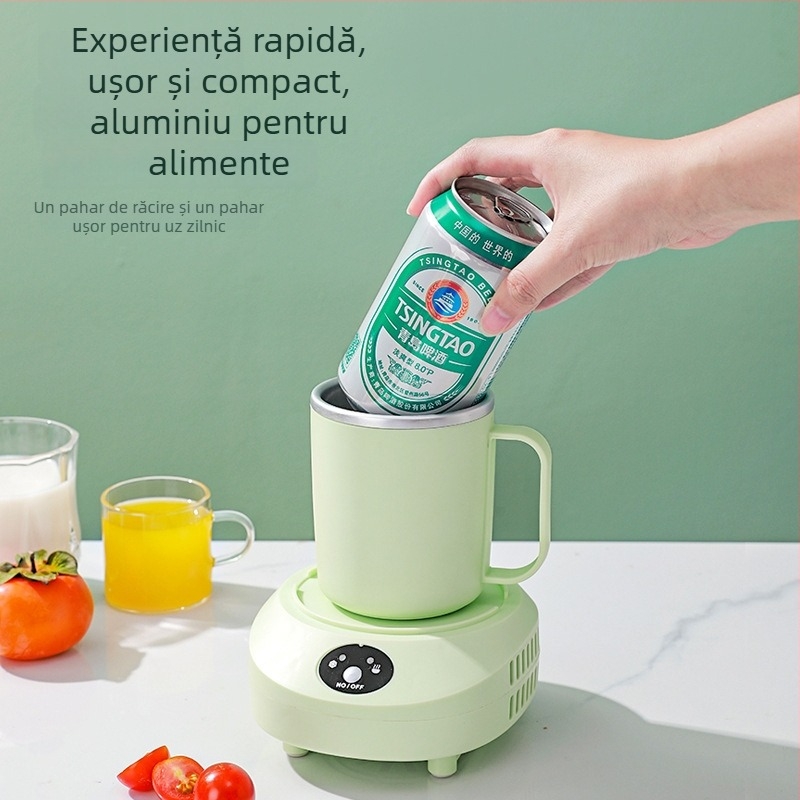 Ceașcă cu funcție duală de încălzire și răcire, portabilă, răcire rapidă pentru bere și băuturi, model tgzlb-1, brand Qiyue