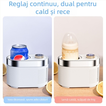 Ceasca pentru bauturi calde si reci – mini portabilă, răcire și încălzire, funcționare mecanică, model 03990, 12W, 5V/3A, alimentare prin cablu