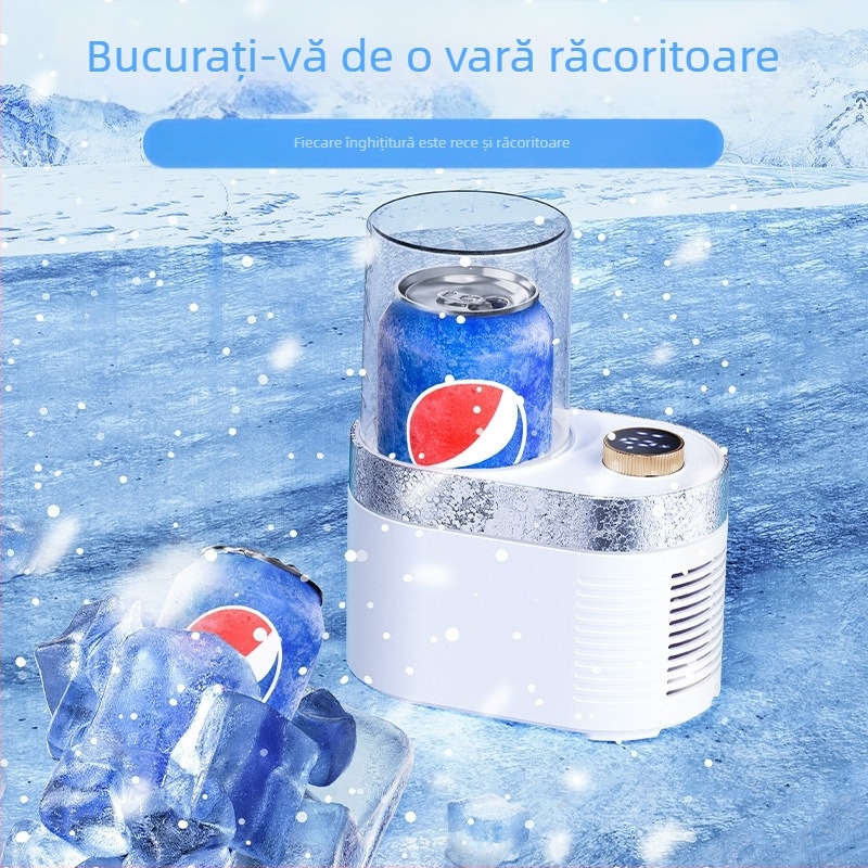 Ceasca pentru bauturi calde si reci – mini portabilă, răcire și încălzire, funcționare mecanică, model 03990, 12W, 5V/3A, alimentare prin cablu