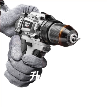 Bormașină portabilă fără perii, cu putere mare, alimentare duală (încărcare sau conectare la priză), baterie Li-ion reîncărcabilă și șurubelniță electrică multifuncțională